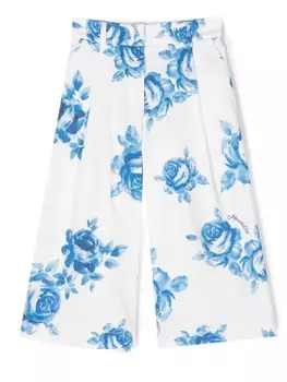 Monnalisa брюки с принтом, белый