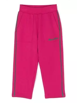 Monnalisa брюки с вышитым логотипом, розовый