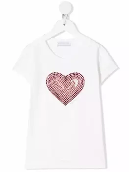 Monnalisa декорированная футболка, белый