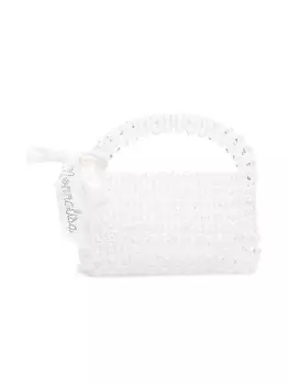 Monnalisa декорированная сумка-тоут, нейтральный цвет