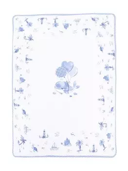 Monnalisa дутое одеяло с принтом, белый