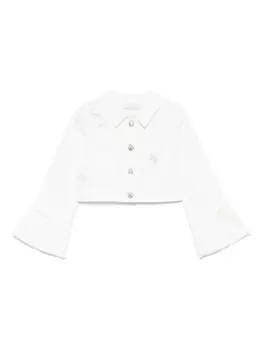 Monnalisa джинсовая куртка Butterfly, белый