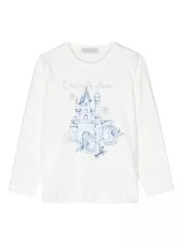 Monnalisa футболка Castle, белый