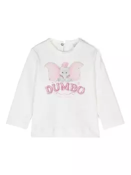 Monnalisa футболка Dumbo из коллаборации с Disney, белый