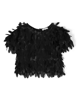 Monnalisa футболка с аппликацией, черный