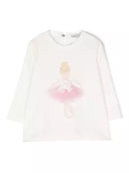 Monnalisa футболка с бантом, белый