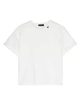 Monnalisa футболка с брошью, белый