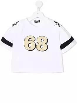 Monnalisa футболка с графичным принтом, белый