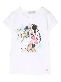 Monnalisa футболка с графичным принтом, белый