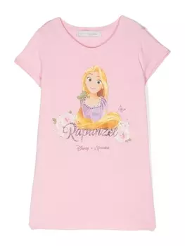 Monnalisa футболка с графичным принтом из коллаборации с Disney, розовый