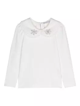 Monnalisa футболка с манишкой, белый