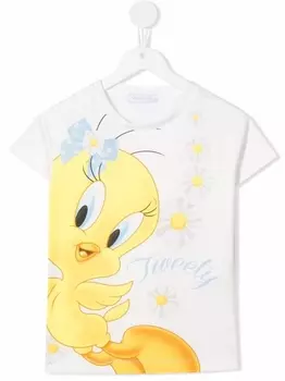 Monnalisa футболка с принтом, белый