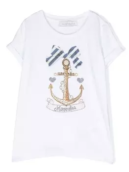 Monnalisa футболка с принтом, белый