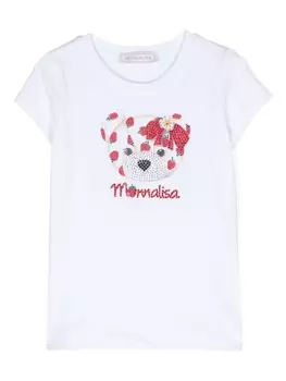 Monnalisa футболка с принтом, белый