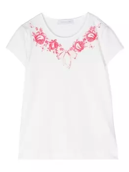 Monnalisa футболка с принтом, белый