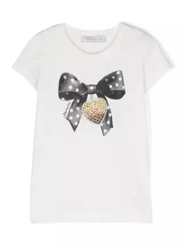 Monnalisa футболка с принтом, белый