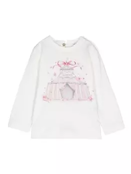 Monnalisa футболка с принтом, белый