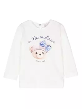 Monnalisa футболка с принтом, белый