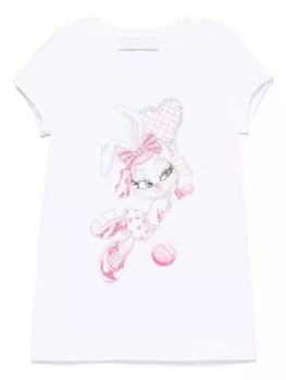 Monnalisa футболка с принтом, белый