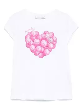 Monnalisa футболка с принтом, белый