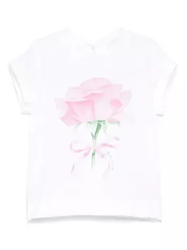 Monnalisa футболка с принтом, белый