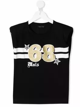 Monnalisa футболка с принтом, черный