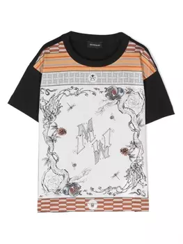 Monnalisa футболка с принтом, черный