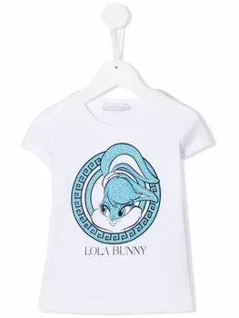 Monnalisa футболка с принтом Lola Bunny, белый