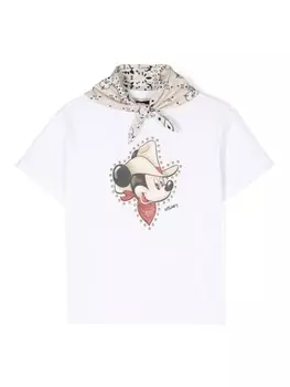 Monnalisa футболка с принтом Mickey, белый