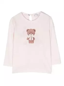 Monnalisa футболка с принтом, розовый