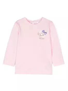 Monnalisa футболка с принтом, розовый