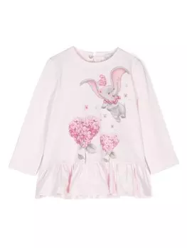 Monnalisa футболка с принтом, розовый