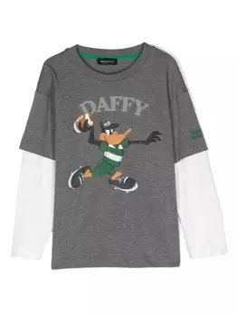 Monnalisa футболка с принтом, серый