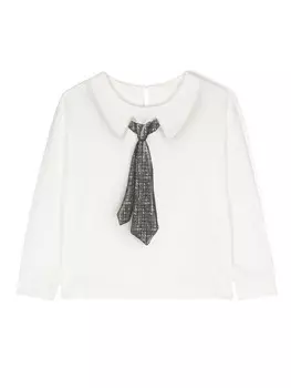 Monnalisa футболка с принтом тай-дай, белый