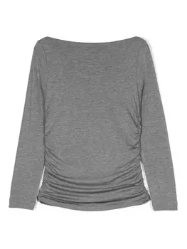 Monnalisa футболка со сборками, серый