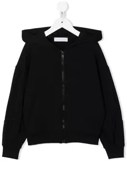 Monnalisa худи с нашивкой-логотипом, черный