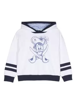 Monnalisa худи с принтом Donald Duck, белый