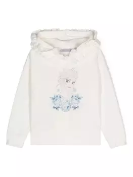 Monnalisa худи с принтом, нейтральный цвет