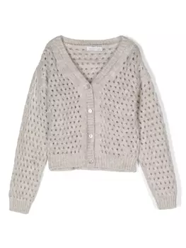 Monnalisa кардиган рыхлой вязки, серый