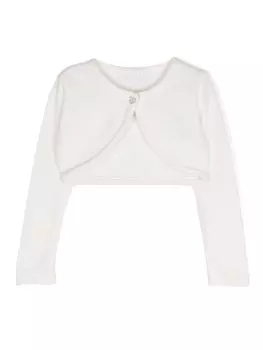 Monnalisa кардиган с длинными рукавами, белый