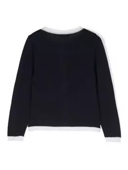 Monnalisa кардиган с контрастной отделкой, синий