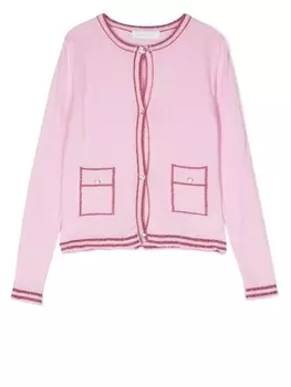 Monnalisa кардиган с кристаллами, розовый