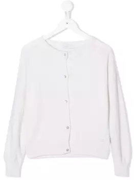 Monnalisa кардиган с круглым вырезом, нейтральный цвет