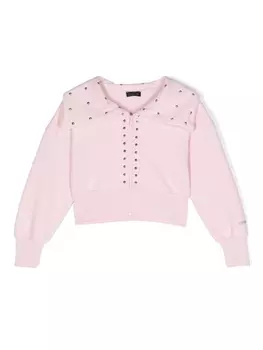 Monnalisa кардиган с заклепками, розовый