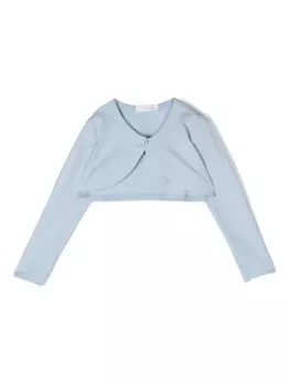 Monnalisa кардиган с закругленным подолом, синий