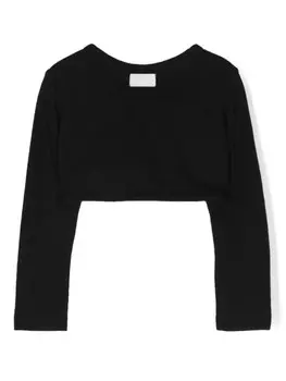 Monnalisa кардиган в рубчик, черный