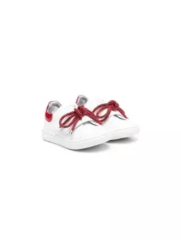 Monnalisa кеды на шнуровке, белый