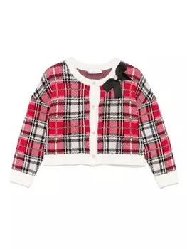 Monnalisa клетчатый кардиган, красный
