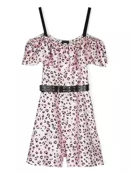 Monnalisa комбинезон с леопардовым принтом, розовый