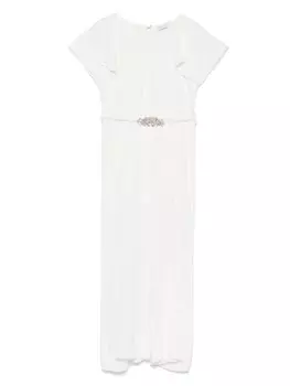 Monnalisa комбинезон с поясом, белый